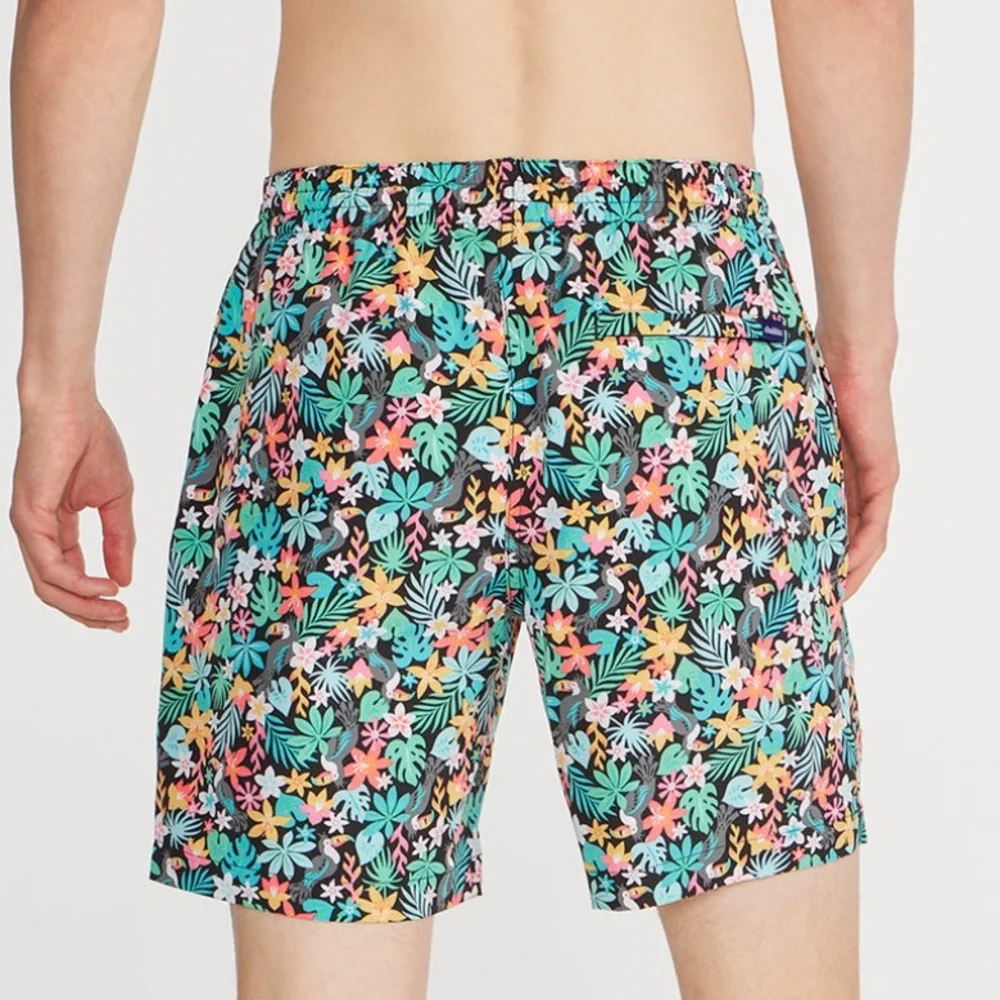 Chubbies The Bloomerangs Lined‎ Classic Swim Trunks in Black Floral Sz XXXL